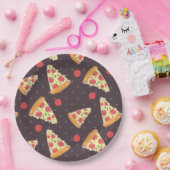 Pizza Party borden van patroonpapier Papieren Bordje (Feest)