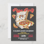 Pizza Party Box Verjaardag Kaart (Voorkant)