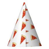 Pizza Party Cheese Pepperoni Pie Slice Pizzeria Feesthoedjes (Achterkant)