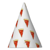 Pizza Party Cheese Pepperoni Pie Slice Pizzeria Feesthoedjes (Rechts)