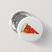 Pizza Party Cheese Pepperoni Pie Slice Pizzeria Ronde Button 3,2 Cm (Voorkant /achterkant)