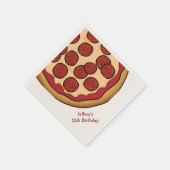Pizza Party Custom Paper Napkins Servet (Hoek)