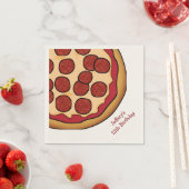 Pizza Party Custom Paper Napkins Servet (Insitu)