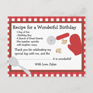 Pizza Party Dank je wel Bedankkaart