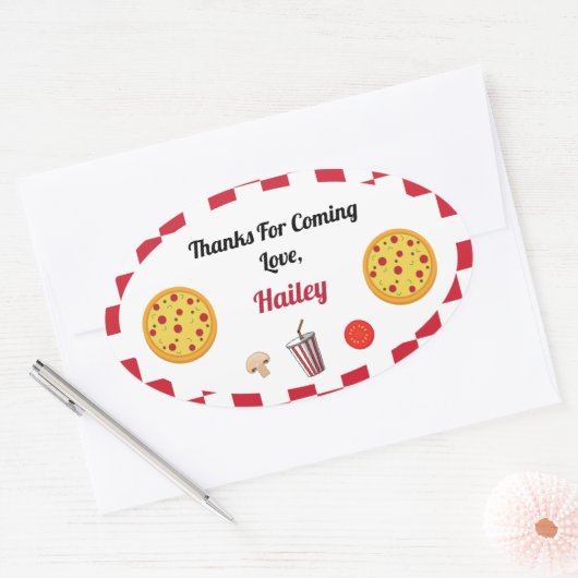 Pizza Party Dank u Sticker (Envelop)