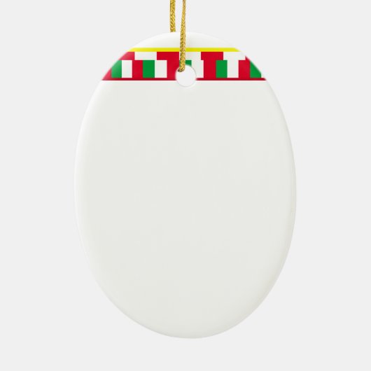 Pizza Party Decoration Keramisch Ornament (Achterkant)