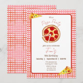 Pizza Party Elke Leeftijd Verjaardag Uitnodiging (Voorkant / Achterkant)