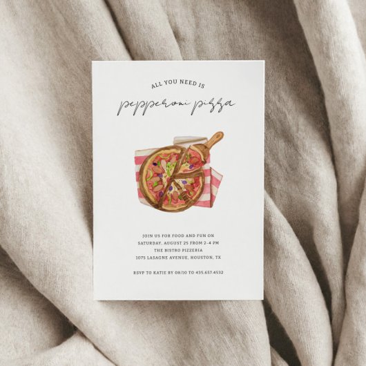 Pizza Party Extravaganza Birthday Celebratie Kaart