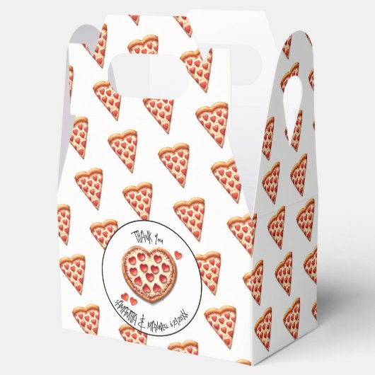 Pizza Party Favor Box Bedankdoosjes (Geopend)