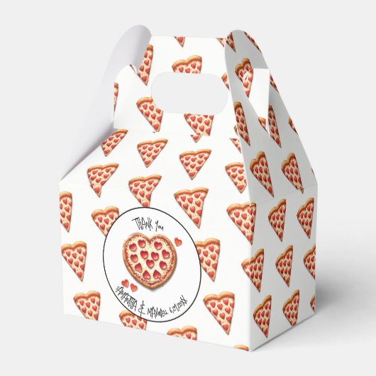 Pizza Party Favor Box Bedankdoosjes (Voorkant Zijde)