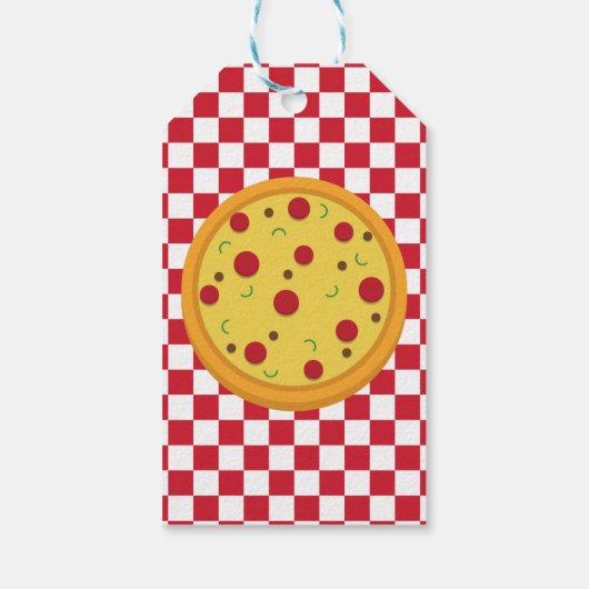 Pizza Party Favor Label Cadeaulabel (Achterkant)