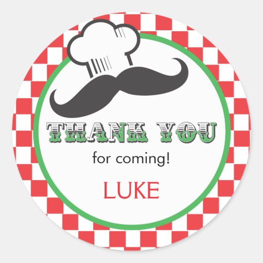 Pizza Party Favor Sticker (Voorkant)