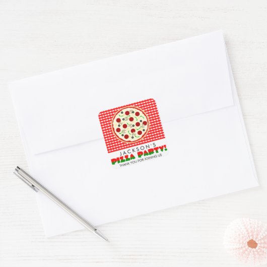 Pizza Party Favor Stickers (Envelop)