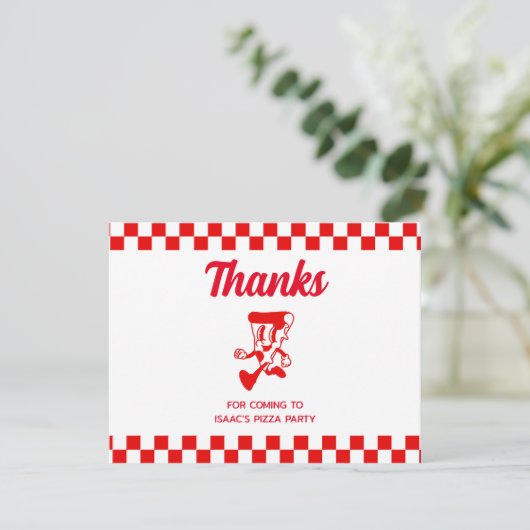 Pizza Party Flat Dank u kaart (Staand voorkant)
