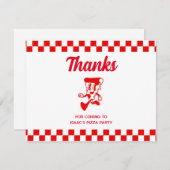 Pizza Party Flat Dank u kaart (Voorkant / Achterkant)