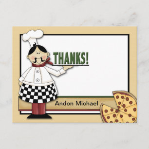 Pizza Party Flat Hartelijk dank Bedankkaart