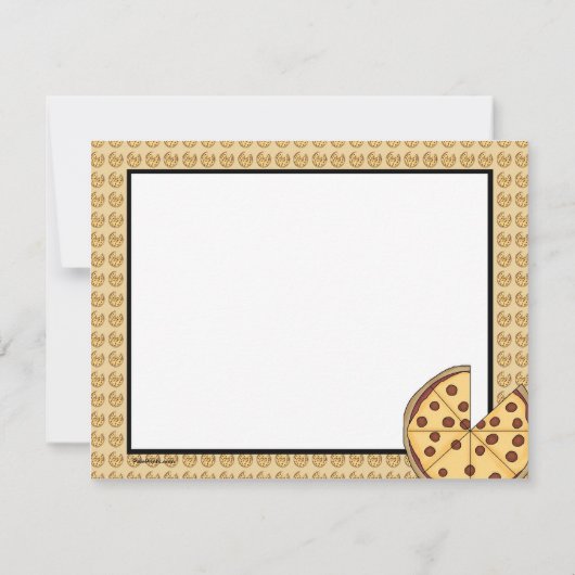 Pizza Party Flat Hartelijk dank Bedankkaart (Achterkant)