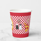 Pizza Party - Gepersonaliseerd Papieren Bekers (Achterkant)