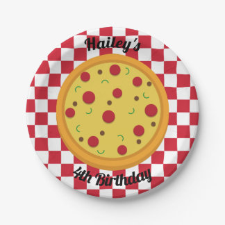 Pizza Party gepersonaliseerde Borden Papieren Bordje