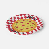 Pizza Party gepersonaliseerde Borden Papieren Bordje (Gekanteld)