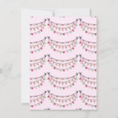 Pizza Party Girls First Birthday Kaart (Achterkant)