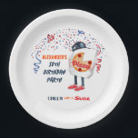 Pizza Party Grappig Papieren Bordje<br><div class="desc">Cool Pizza bezorgdoos gewoon Chill'n.</div>