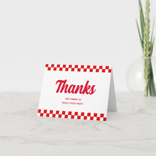 Pizza Party - Hartelijk dank Bedankkaart (Voorkant)