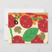 Pizza Party - Hartelijk dank Notitiekaartje (Achterkant)
