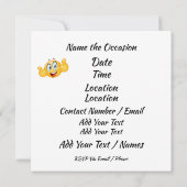 Pizza Party Invitation Kaart (Achterkant)