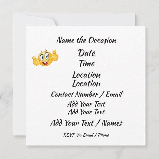 Pizza Party Invitation Kaart (Achterkant)