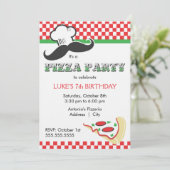Pizza Party Invitation Kaart (Staand voorkant)