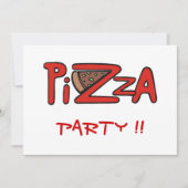 Pizza Party Invitation Kaart (Voorkant)