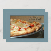 Pizza Party Invitation Kaart (Voorkant / Achterkant)