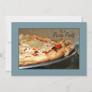 Pizza Party Invitation Kaart