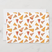 Pizza Party Invitation Kaart (Achterkant)