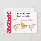 Pizza Party Invitation Kaart (Voorkant)