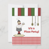 Pizza Party Invitation Kaart (Voorkant)