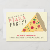 Pizza Party Invitation Kaart (Voorkant)