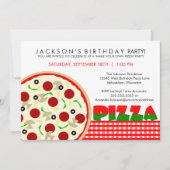 Pizza Party Invitation Kaart (Voorkant)