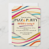 Pizza Party Invitation Kaart (Voorkant)
