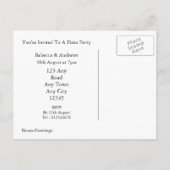 Pizza Party Invitation Uitnodiging Briefkaart (Achterkant)