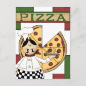 Pizza Party Invitation Uitnodiging Briefkaart (Voorkant)