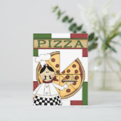 Pizza Party Invitation Uitnodiging Briefkaart (Staand voorkant)