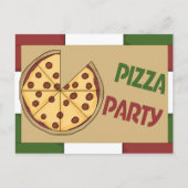 Pizza Party Invitation Uitnodiging Briefkaart (Voorkant)