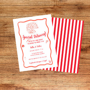 Pizza Party Italiaanse Speciale Levering Baby Borr Kaart