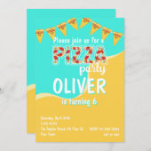 Pizza party kaart (Voorkant / Achterkant)