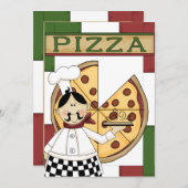 Pizza Party Kaart (Voorkant / Achterkant)