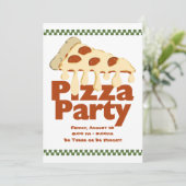Pizza Party Kaart (Staand voorkant)