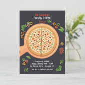 Pizza Party Kaart (Staand voorkant)