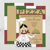 Pizza Party Kaart (Voorkant / Achterkant)